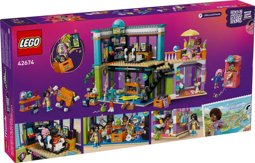 LEGO Friends 42674 Comic Book and Game Store box back