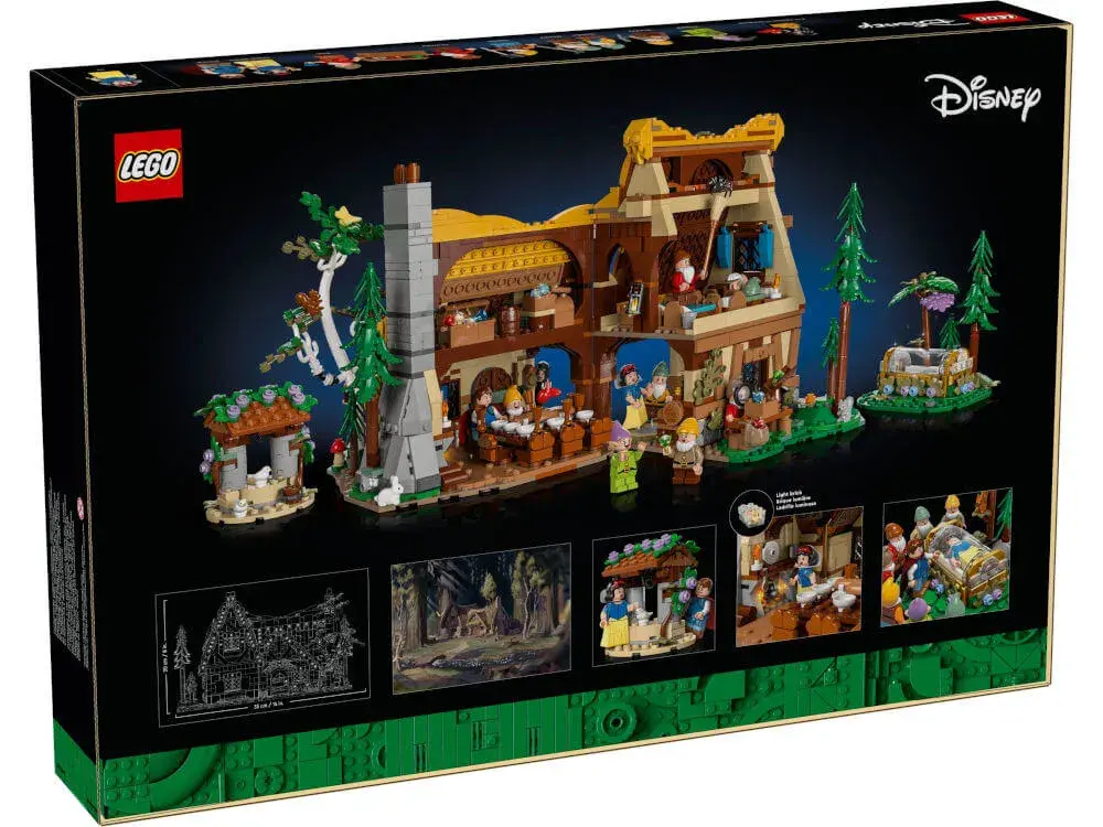 LEGO Disney 43242 Snow White and the Seven Dwarfs' Cottage box back