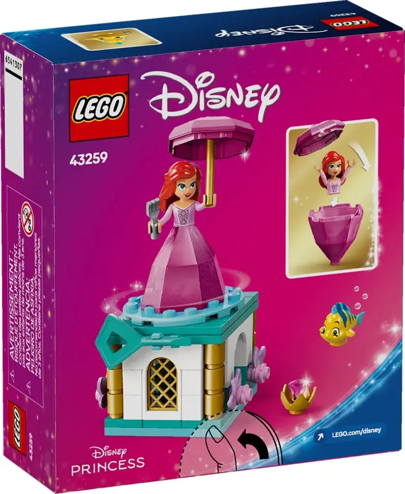 LEGO Disney 43259 Twirling Ariel box back
