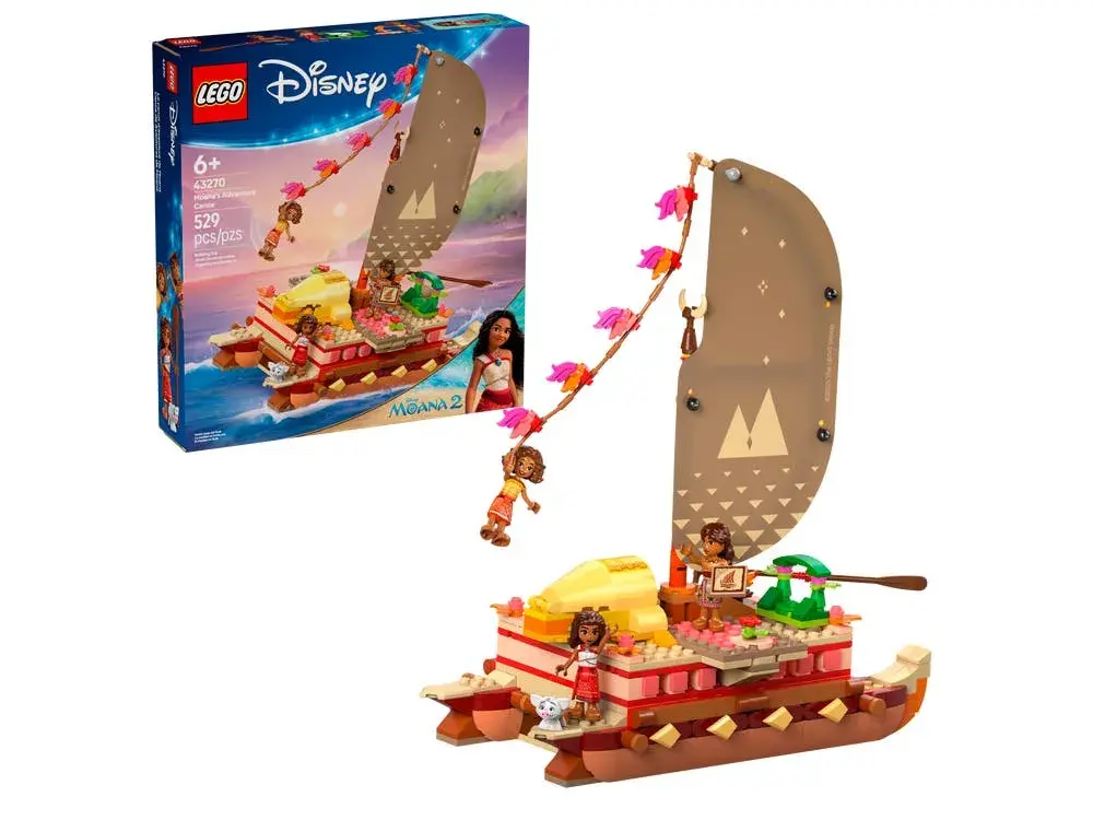 LEGO Disney 43270 Moana's Adventure Canoe box front