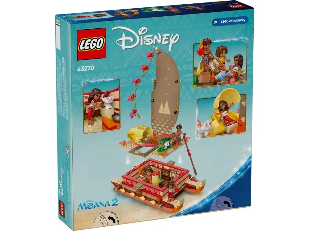 LEGO Disney 43270 Moana's Adventure Canoe box back