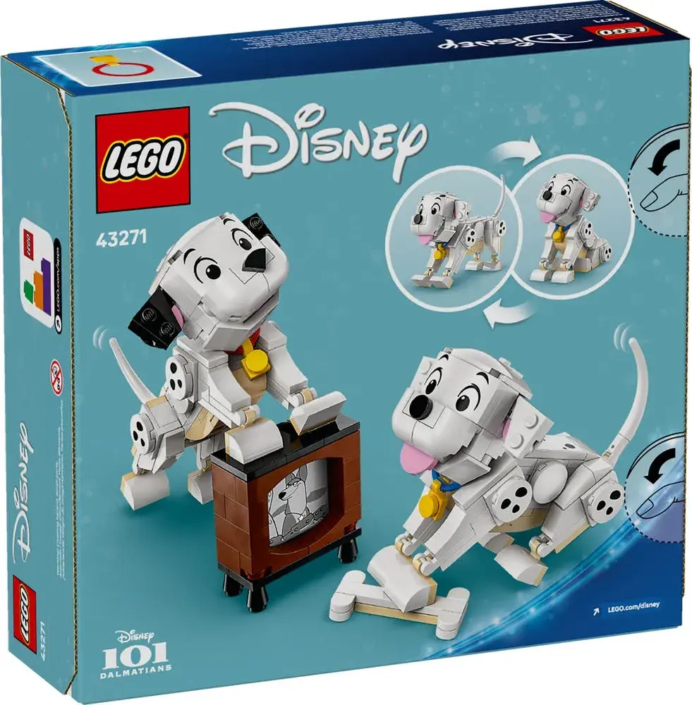 LEGO Disney 43271 Lucky & Penny 101 Dalmatians Puppies box back