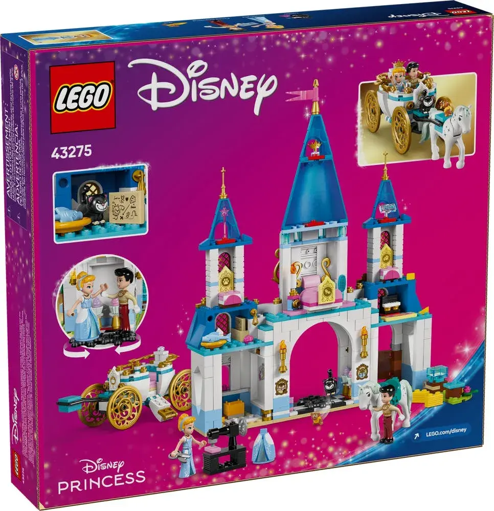 LEGO Disney 43275 Cinderella's Castle & Horse Carriage box back