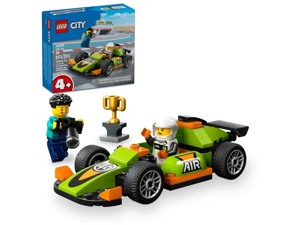 LEGO City 60399 Green Race Car box front