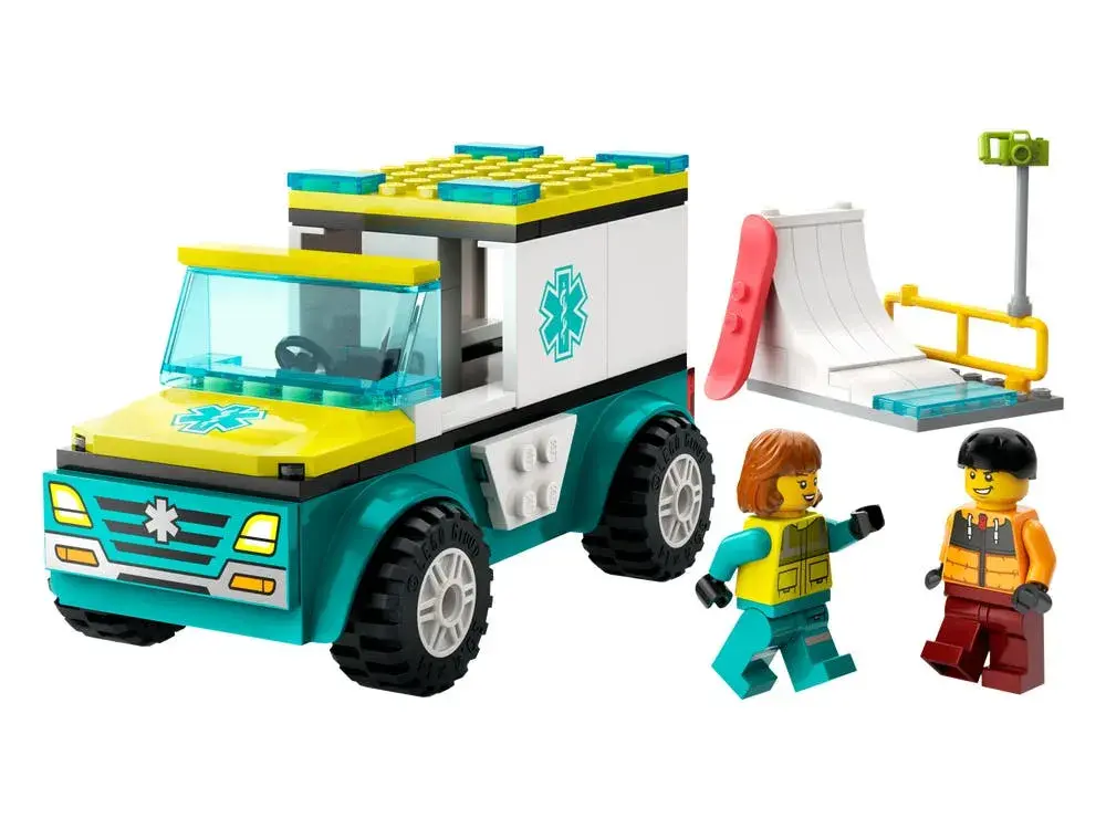 LEGO City 60403 Emergency Ambulance and Snowboarder