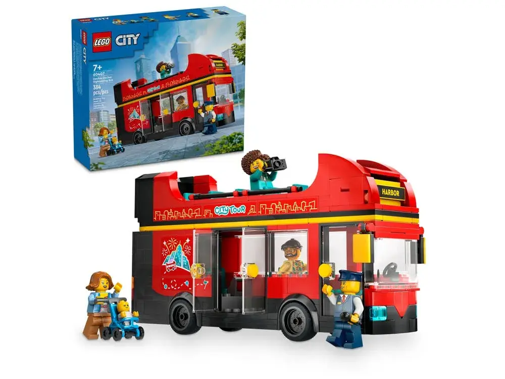 LEGO City 60407 Red Double-Decker Sightseeing Bus box front
