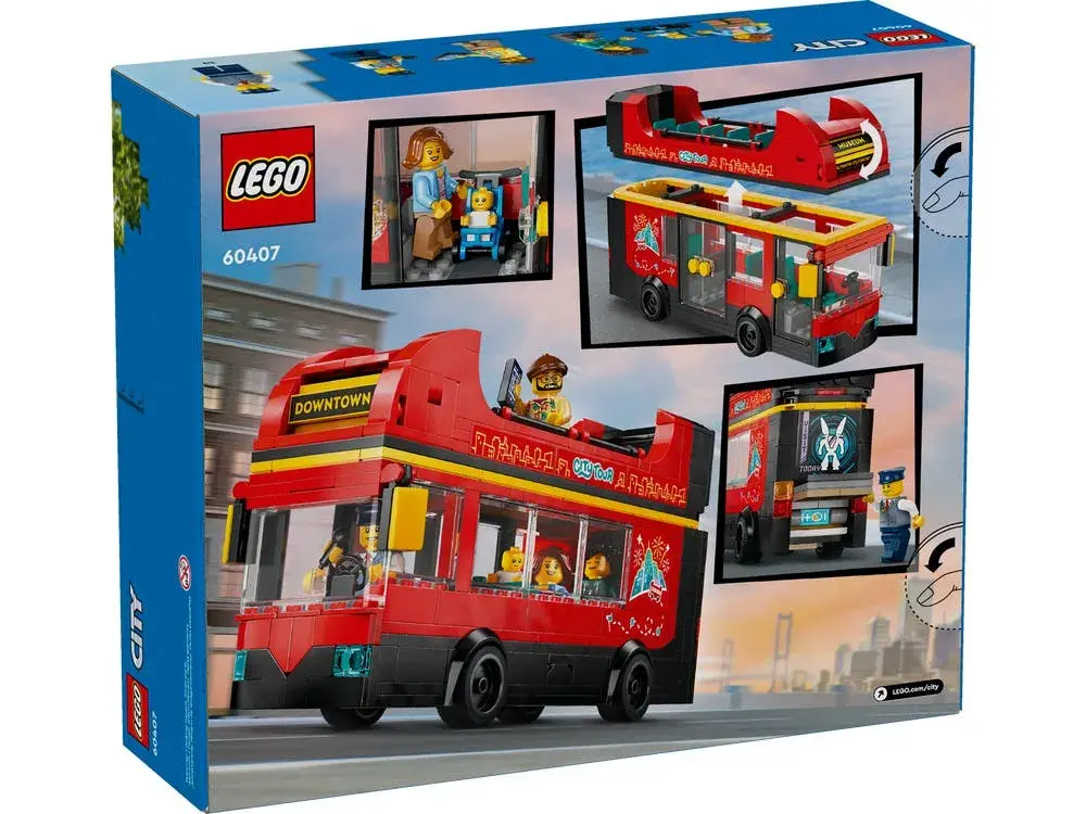 LEGO City 60407 Red Double-Decker Sightseeing Bus box back