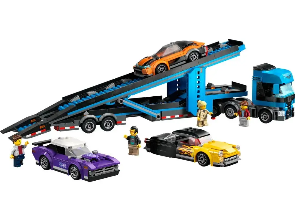 LEGO City 60408 Car Transporter Truck with Sports Cars