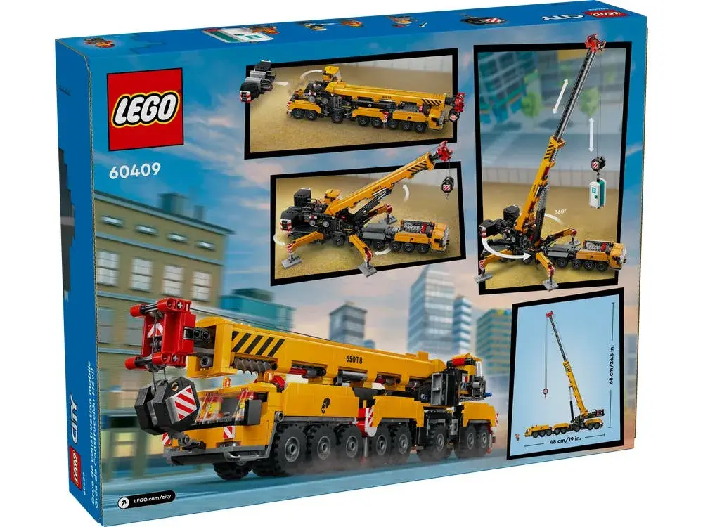 LEGO City 60409 Yellow Mobile Construction Crane box back