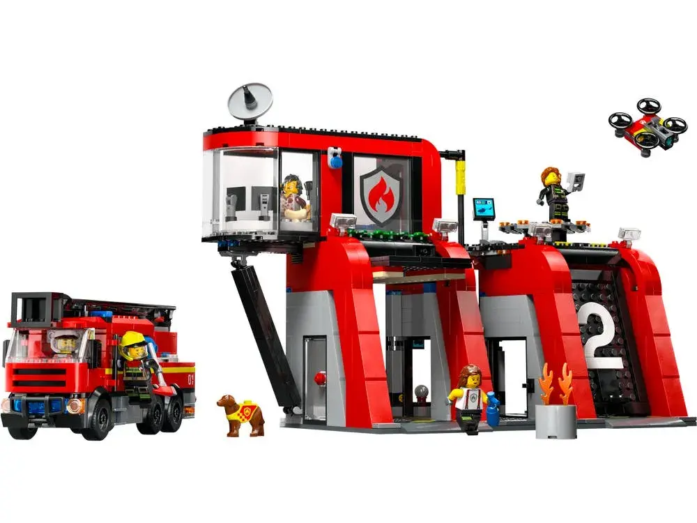 LEGO City 60414 Fire Station with Fire Truck