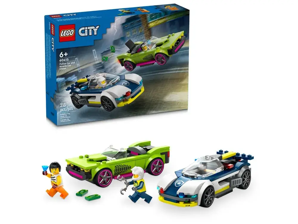 LEGO City 60415 Police Car and Muscle Car Chase box front