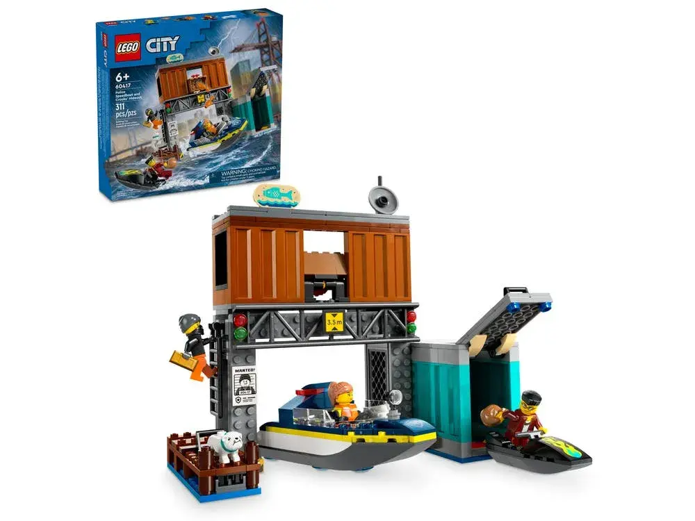 LEGO City 60417 Police Speedboat and Crooks' Hideout box front