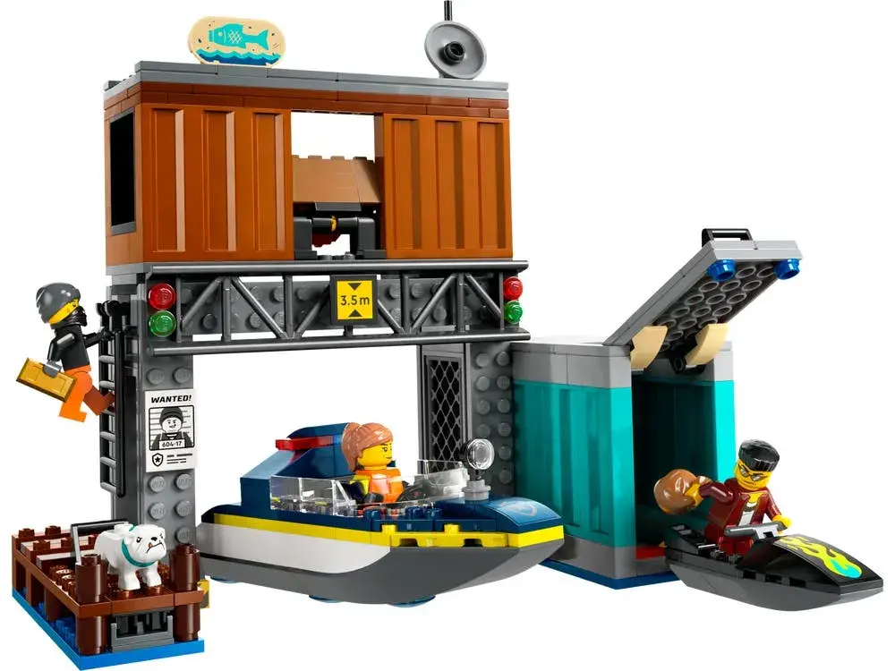 LEGO City 60417 Police Speedboat and Crooks' Hideout
