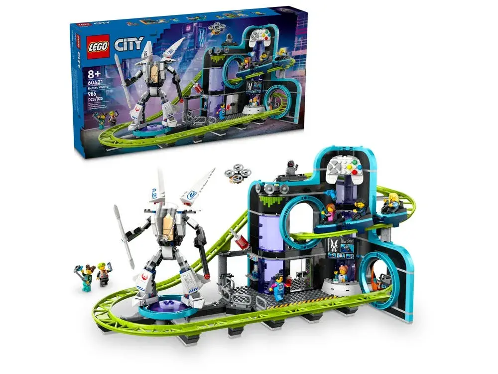 LEGO City 60421 Robot World Roller-Coaster Park box front