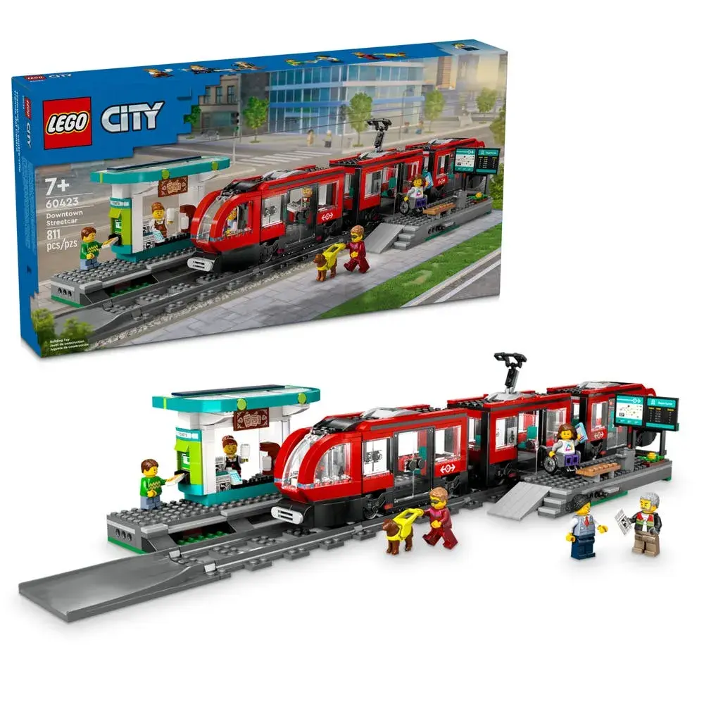 LEGO City 60423 Downtown Streetcar and Station box front