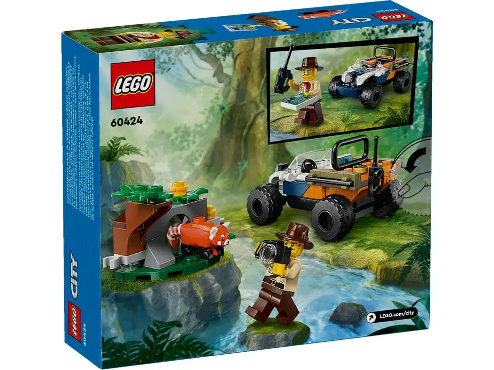 LEGO City 60424 Jungle Explorer ATV Red Panda Mission box back