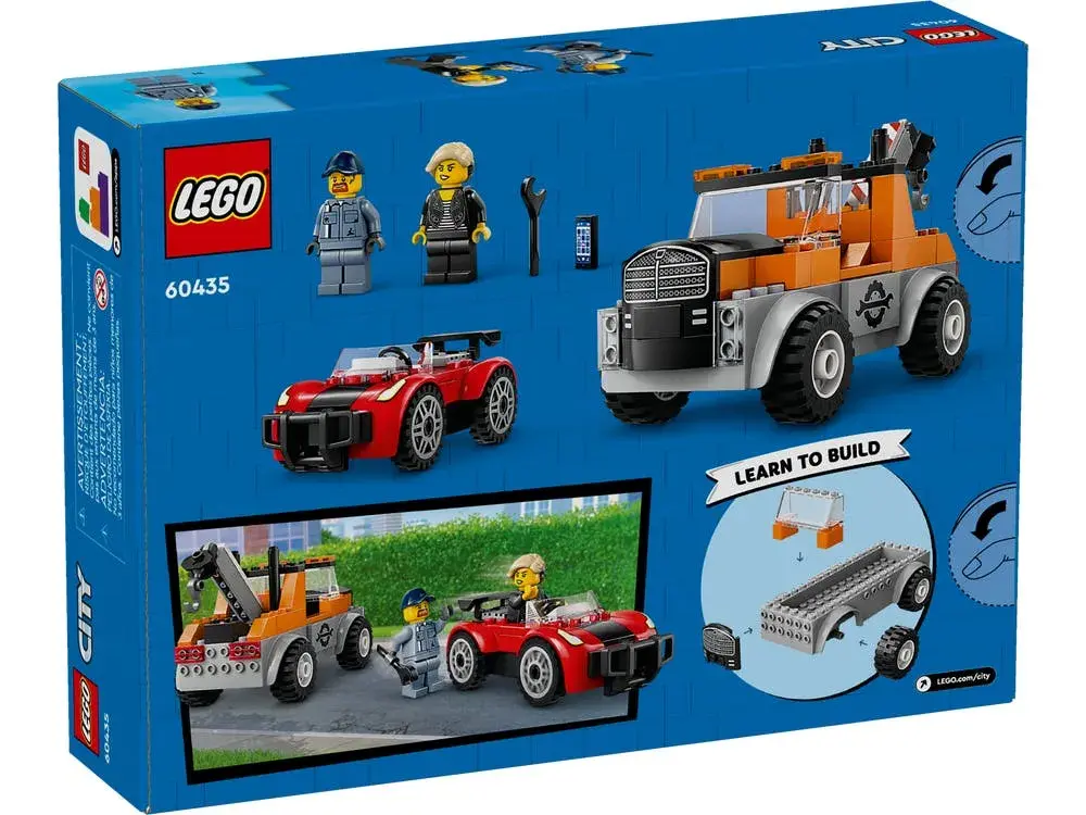 LEGO City 60435 Tow Truck and Sports Car Repair box back