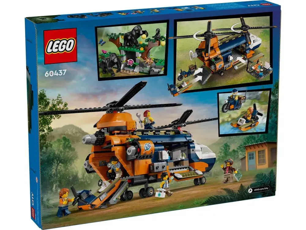 LEGO City 60437 Jungle Explorer Helicopter at Base Camp box back