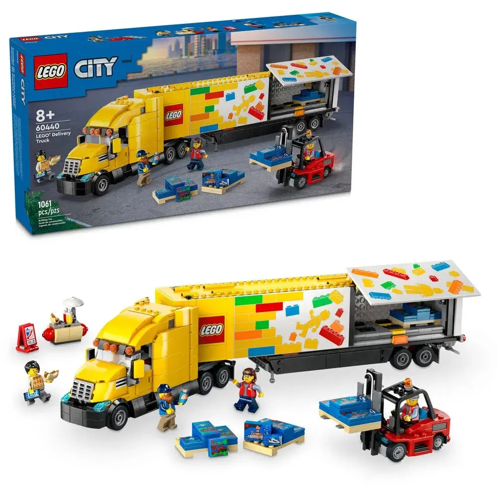 LEGO City 60440 Yellow Delivery Truck box front