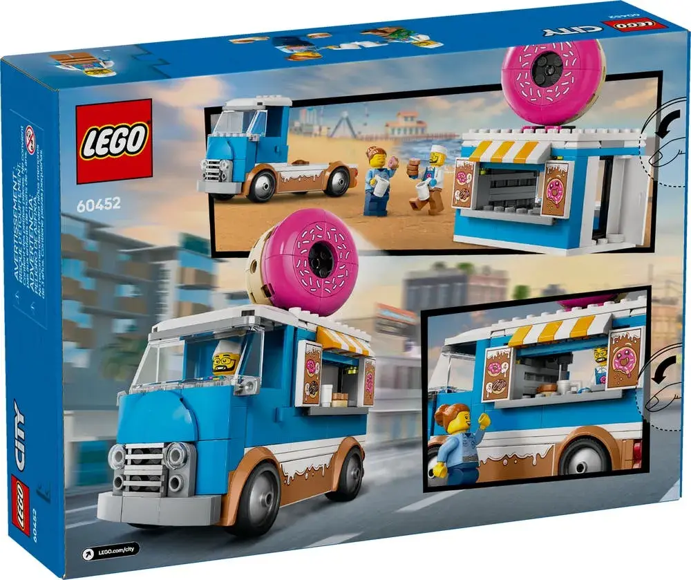 LEGO City 60452 Donut Truck box back