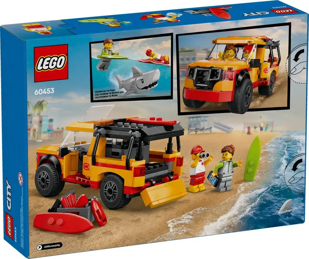 LEGO City 60453 Lifeguard Beach Rescue Truck box back