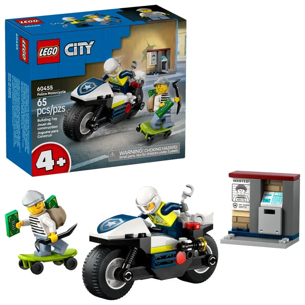 LEGO City 60455 Police Motorcycle Chase box front