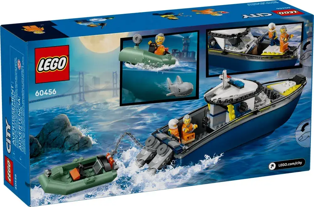 LEGO City 60456 Police Boat Chase box back