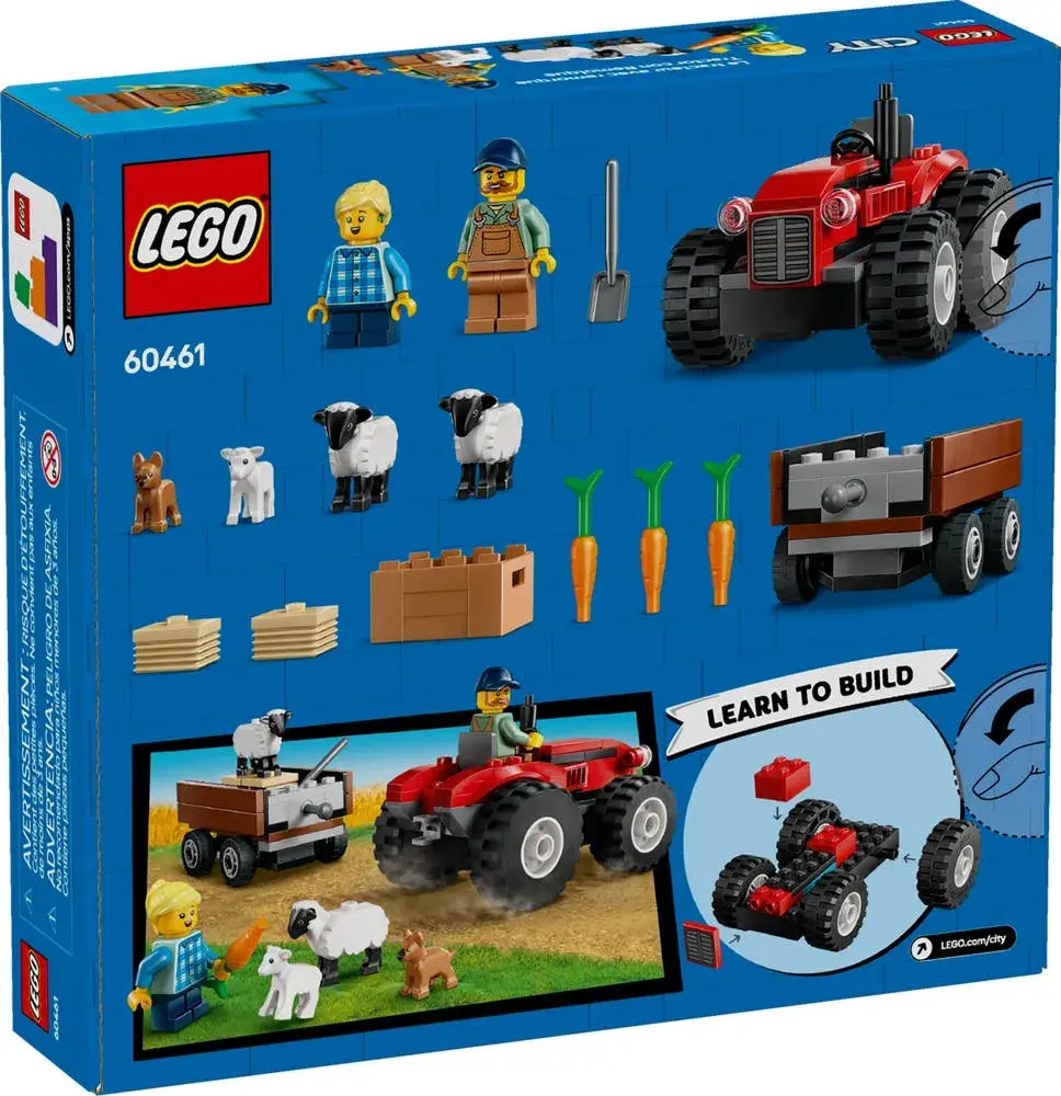 LEGO City 60461 Red Farm Tractor with Trailer & Sheep box back