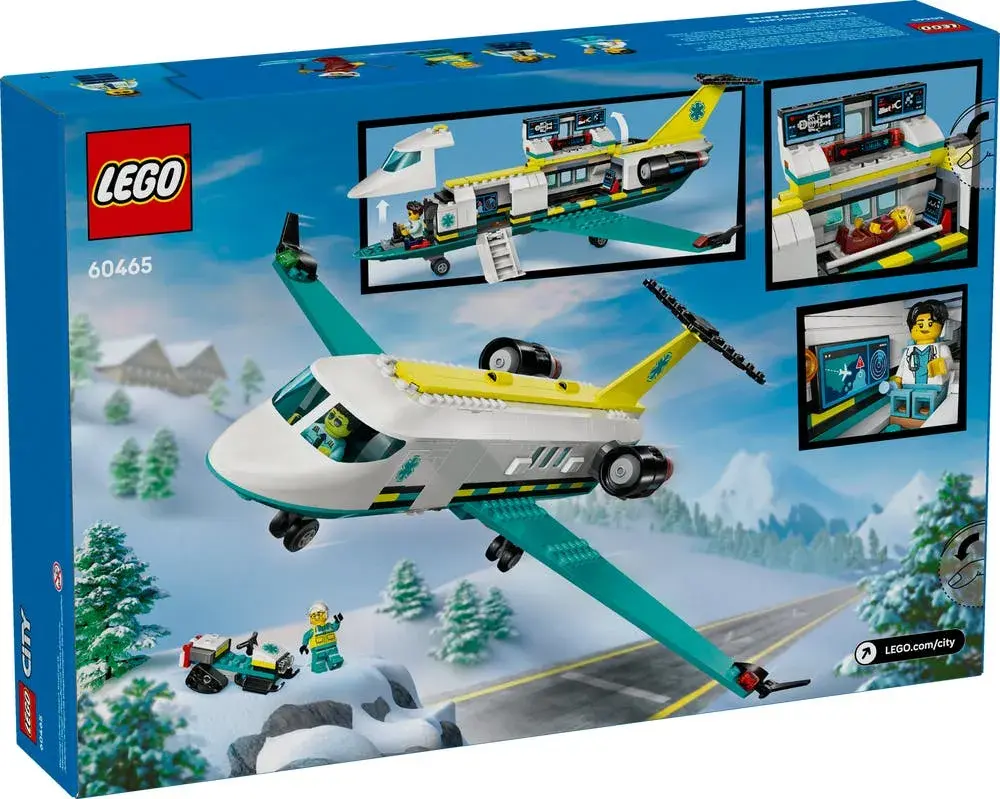 LEGO City 60465 Emergency Air Ambulance Airplane box back