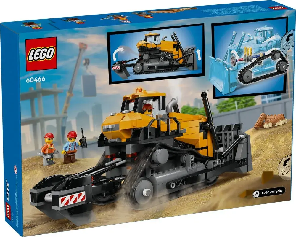 LEGO City 60466 Yellow Bulldozer box back