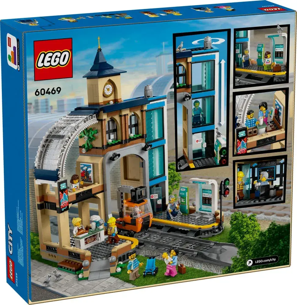 LEGO City 60469 Central Train Station box back