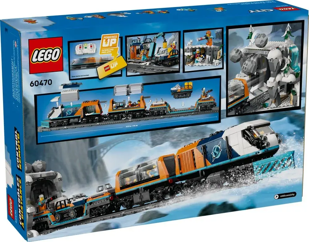 LEGO City 60470 Explorers' Arctic Polar Express Train box back