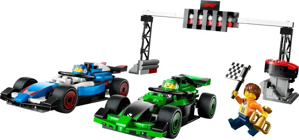 LEGO City 60474 F1 Grid with VCARB & Sauber Race Cars