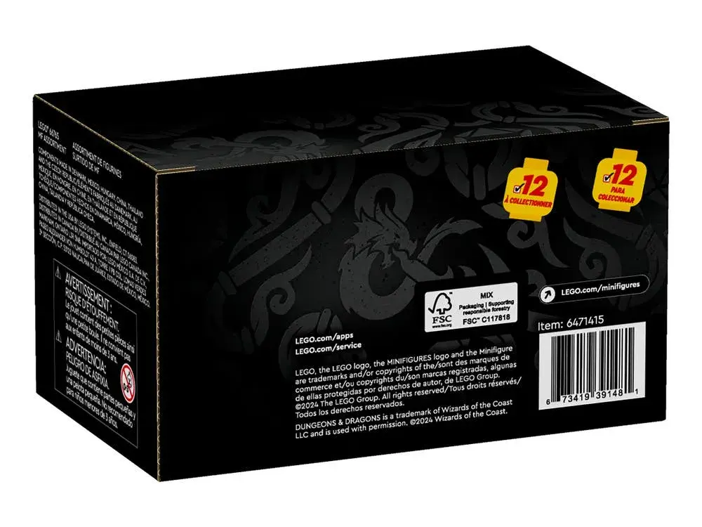 LEGO Minifigures 66765 Dungeons & Dragons 6 Pack box back