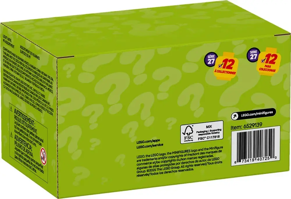 LEGO Minifigures 66795 Series 27 6 Pack box back