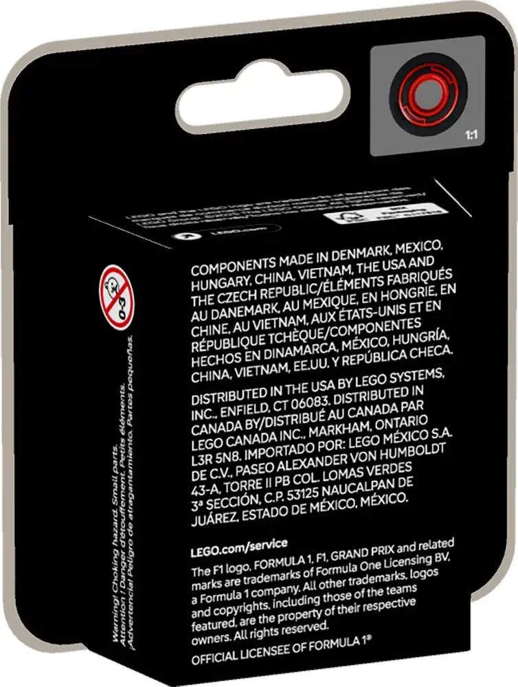 LEGO Minifigures 71049 F1 Collectible Race Cars box back