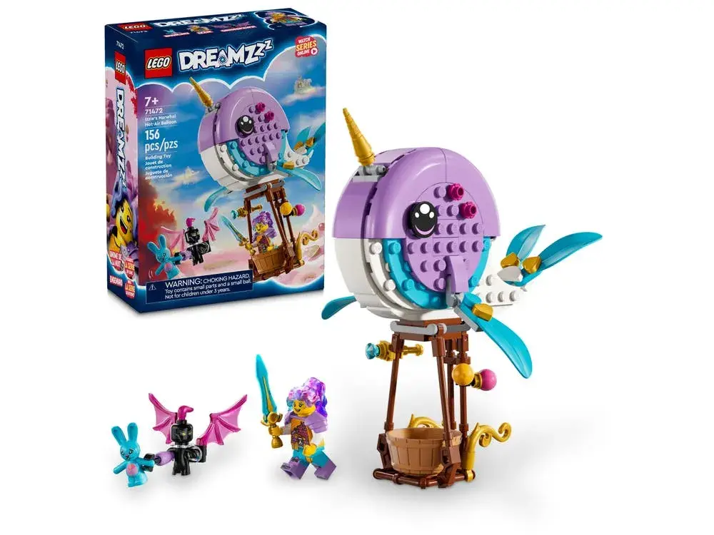 LEGO DREAMZzz 71472 Izzie's Narwhal Hot-Air Balloon box front