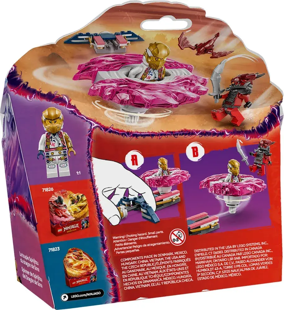 LEGO NINJAGO 71824 Sora's Dragon Spinjitzu Spinner box back