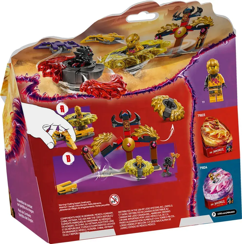 LEGO NINJAGO 71826 Dragon Spinjitzu Battle Pack box back