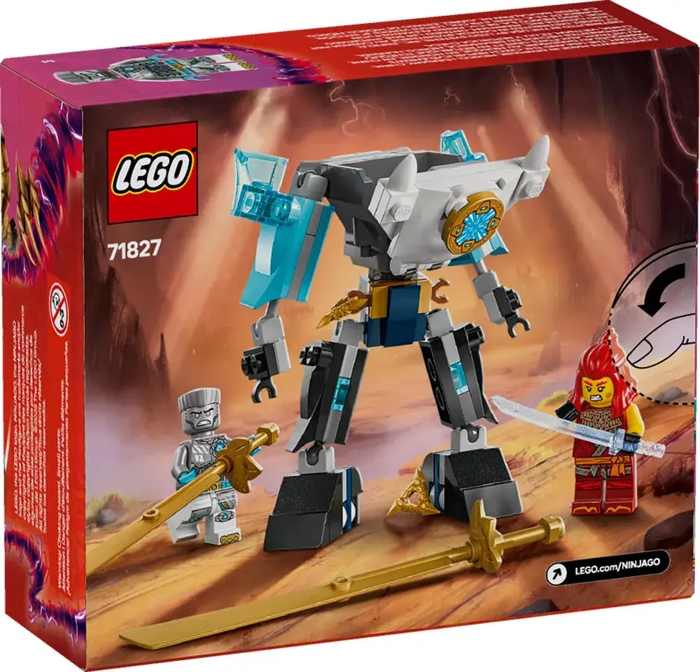 LEGO NINJAGO 71827 Zane's Battle Suit Mech box back