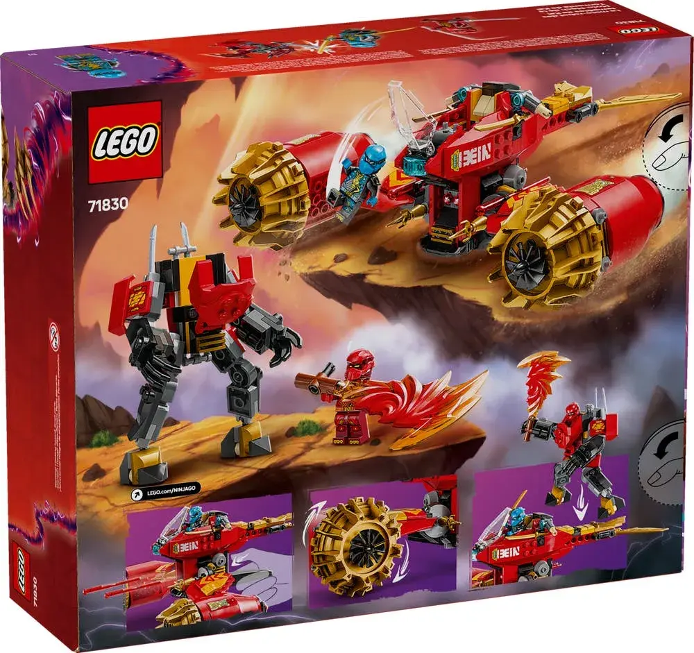 LEGO NINJAGO 71830 Kai's Mech Storm Rider box back