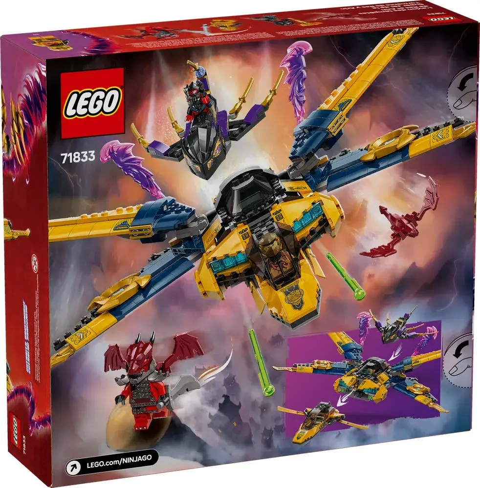 LEGO NINJAGO 71833 Ras and Arin's Super Storm Jet box back