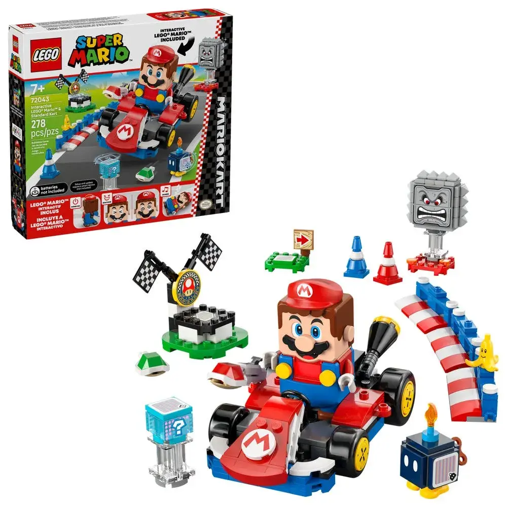 LEGO Super Mario 72043 Mario Kart – Interactive Mario & Standard Kart box front