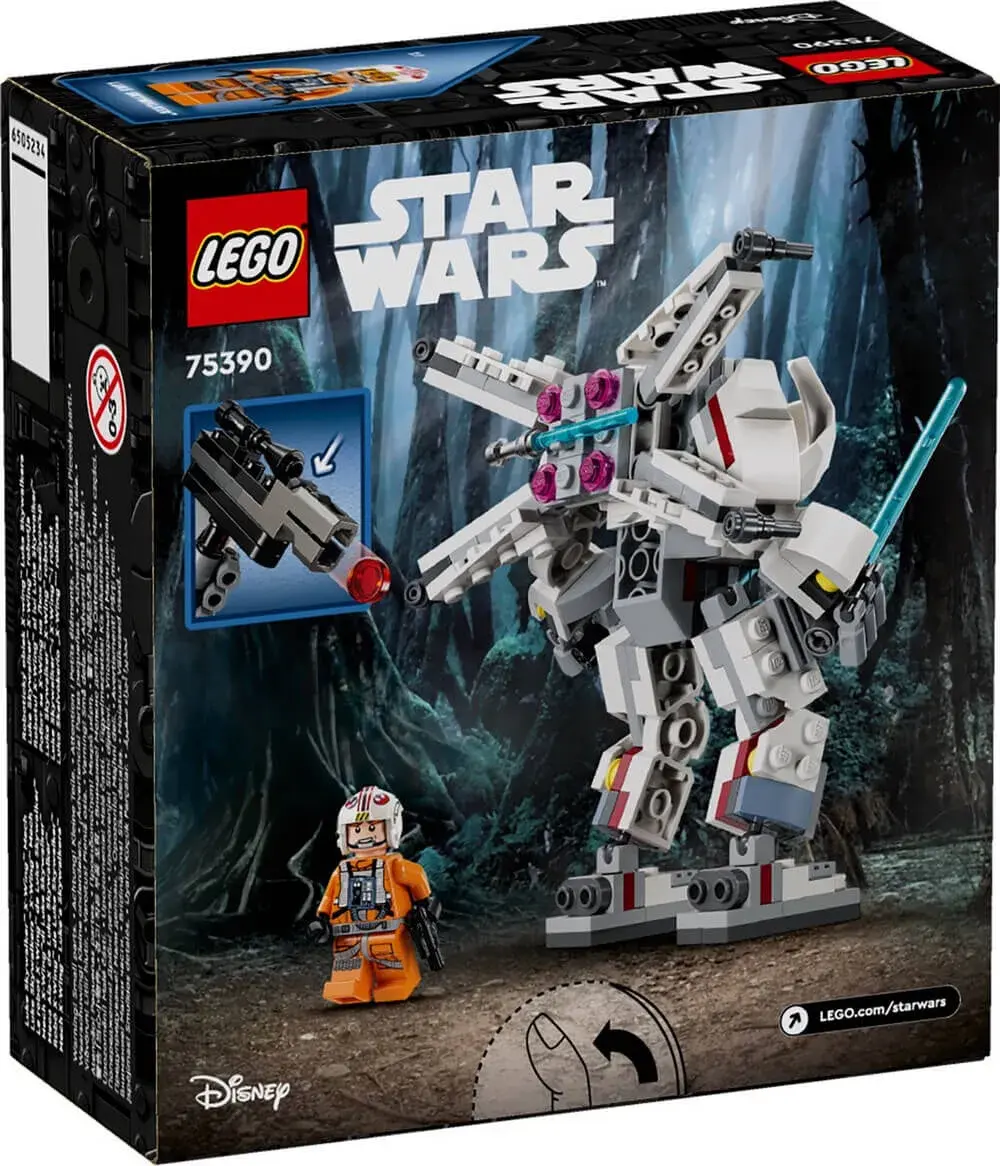 LEGO Star Wars 75390 Luke Skywalker X-Wing Mech box back