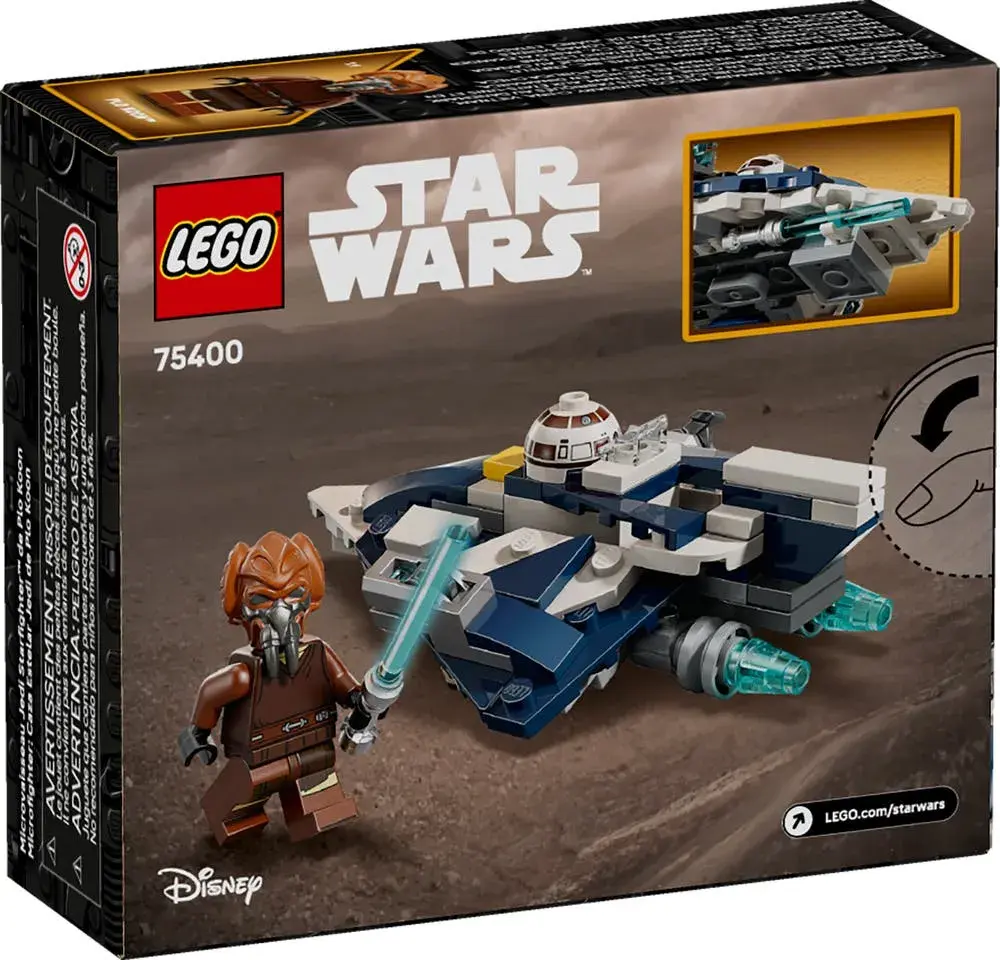 LEGO Star Wars 75400 Plo Koon's Jedi Starfighter Microfighter box back