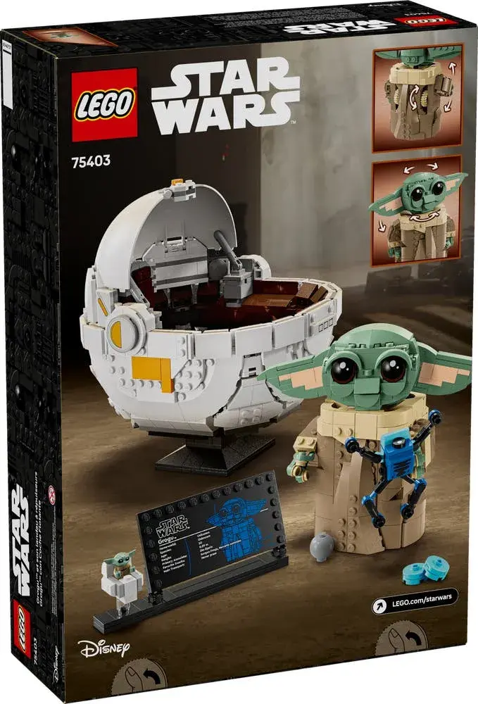 LEGO Star Wars 75403 Grogu with Hover Pram box back