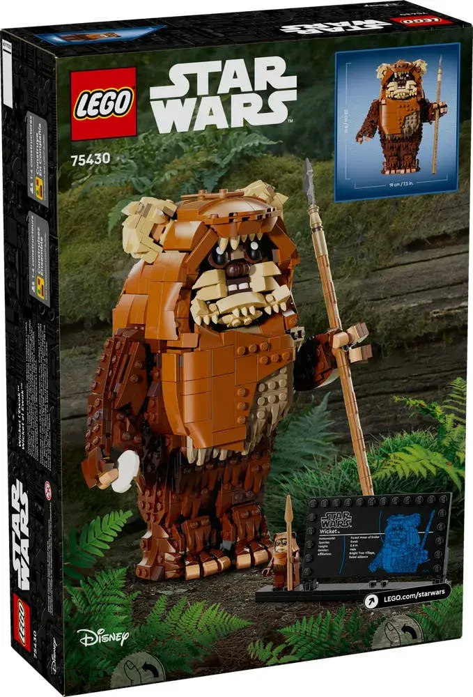 LEGO Star Wars 75430 Wicket the Ewok box back
