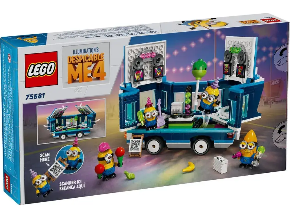 LEGO Despicable Me 75581 Minions' Music Party Bus box back
