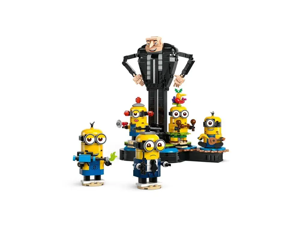 LEGO Despicable Me 75582 Brick-Built Gru and Minions details