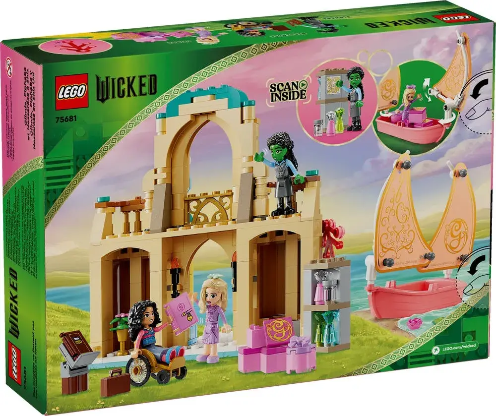LEGO Wicked 75681 Glinda, Elphaba & Nessarose at Shiz University box back